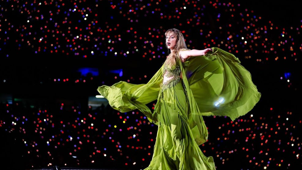 Taylor Swift performs onstage at the Nilton Santos stadium in Rio de Janeiro on Nov. 17.