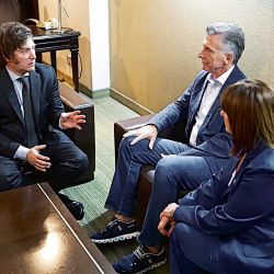 Javier Milei, Mauricio Macri y Patricia Bullrich. | Foto:Cedoc.