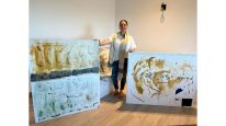 El Palacio Barolo presenta la muestra colectiva CelebrArt con obras abstractas de Andrea Aloia de AAINTERIORES