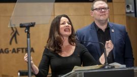 Fran Drescher, vocera de los actores en huelga