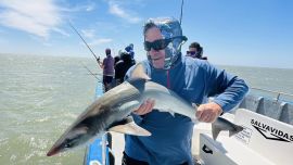 El clima no ayuda, pero la pesca se mantiene excelente en un mes de noviembre que se destacó por la buena pesca de cazones.