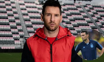 Leo Messi y Lionel Scaloni 