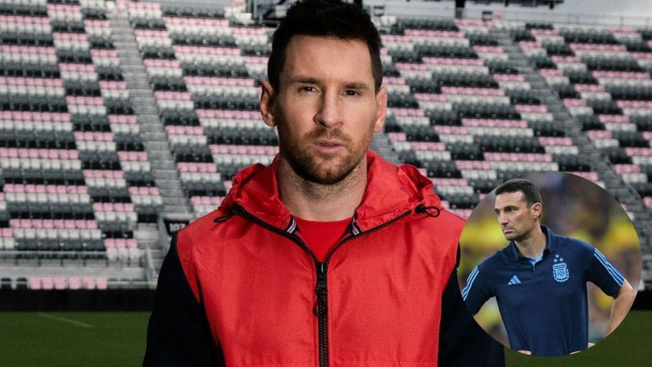 Leo Messi y Lionel Scaloni 