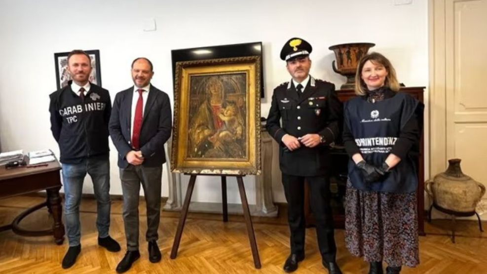 Encontraron en una casa de Nápoles un cuadro de Botticelli