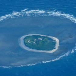 Esta fotografía aérea muestra la isla Nanshan en el disputado Mar de China Meridional. Foto de JAM STA ROSA / AFP | Foto:AFP