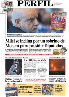 La tapa del Diario PERFIL del sábado 2 de diciembre de 2023