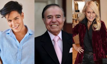Máximo Menem, Carlos Menem y Cecilia Bolocco
