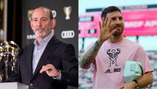 Messi y Don Garber