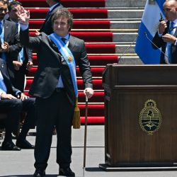 Asunción de Javier Milei como presidente de Argentina. | Foto:LUIS ROBAYO / AFP