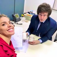 Virginia Gallardo y Javier Milei