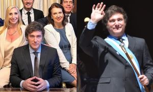 Polémica por las fotos oficiales de Javier Milei.