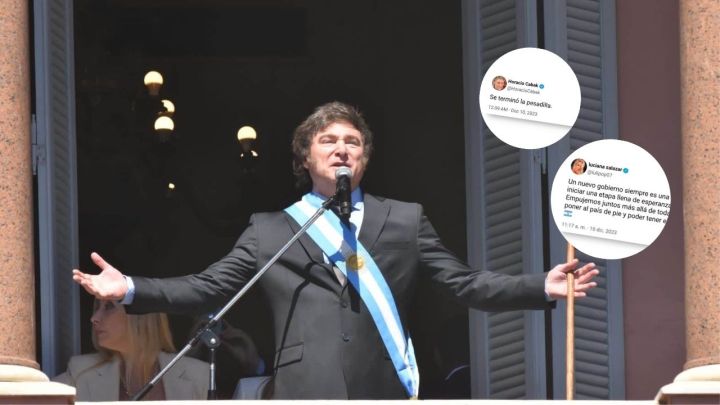 De Luciana Salazar a Cinthia Fernández, los mensajes de las celebridades tras la asunción de Javier Milei