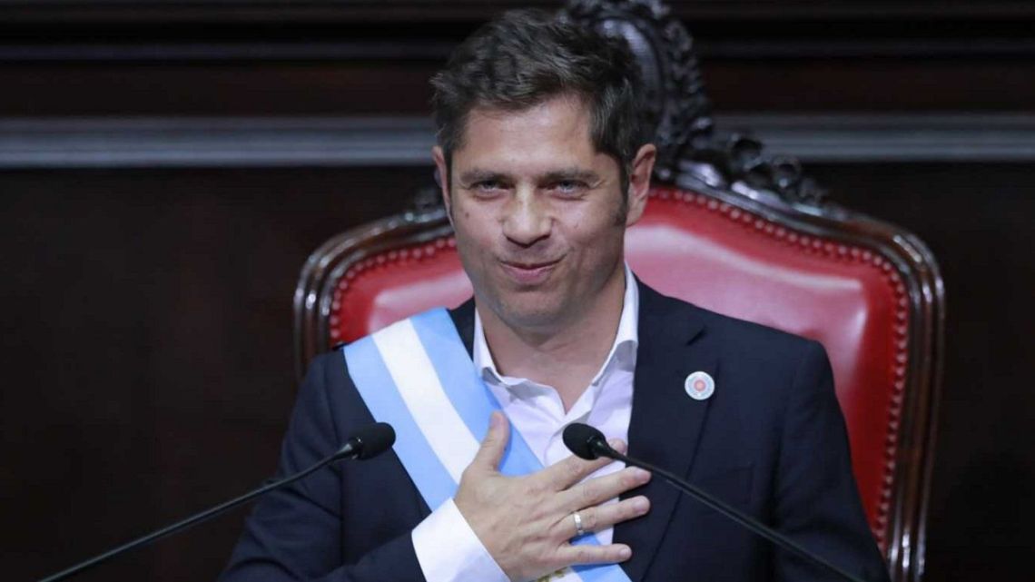 Buenos Aires Province Governor Axel Kicillof is sworn-in for a second term in La Plata.