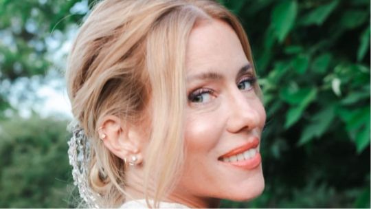 Nicole Neumann y el tocado de su casamiento detallado por la diseñadora