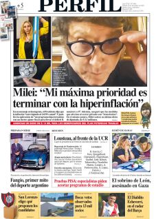 La tapa del Diario PERFIL del sábado 16 de diciembre de 2023