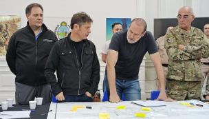 El gobernador Kicillof y el intendente de Bahía Blanca Federico Susbielles.