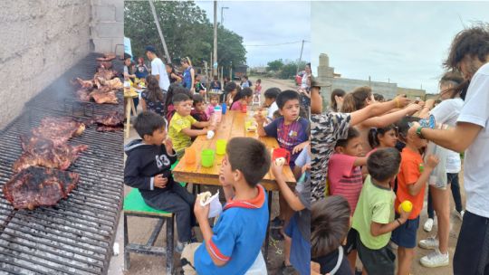 Jóvenes armaron un “Gran Asado Argentino” para 150 chicos en Córdoba
