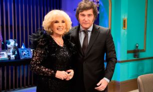 Javier Milei, con Mirtha Legrand en Canal 13.