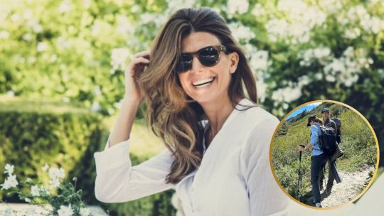 Juliana Awada luce su estilo en un día a puro trekking en la Patagonia