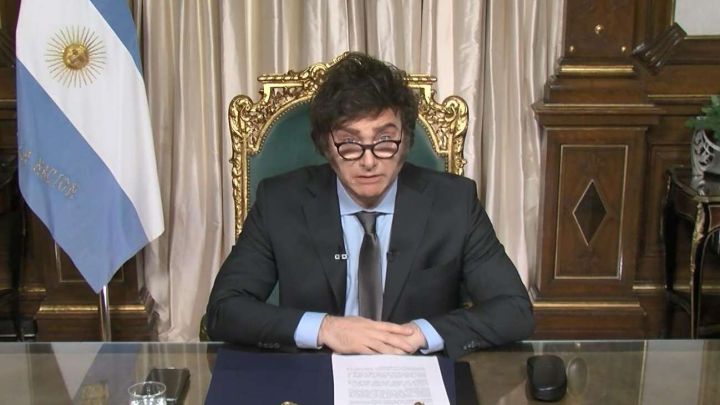 El presidente Javier Milei pronunció un mensaje de fin de año.