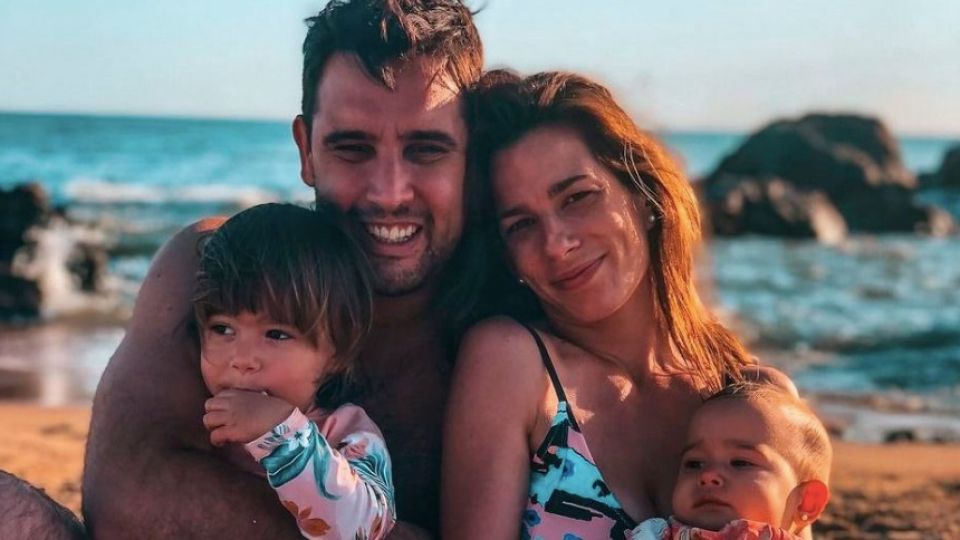 Daro Kneubuhler junto a su familia.