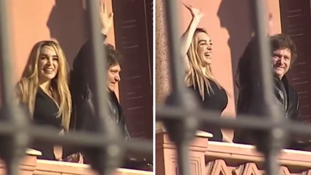 Fátima Flórez y Javier Milei saludaron desde el balcón de la Casa Rosada  antes de ir a la Quinta de Olivos | Exitoina