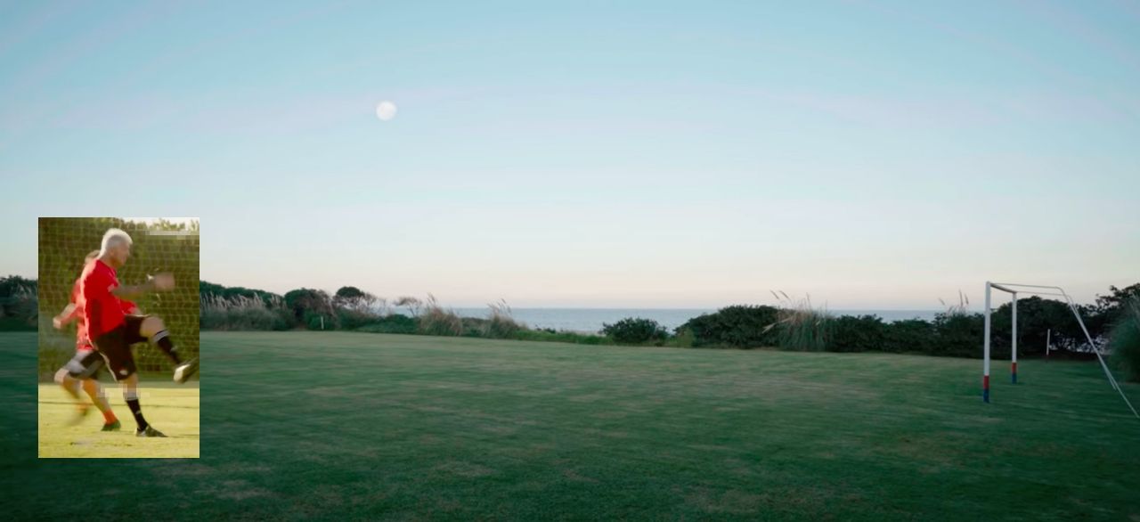 La canchita de fútbol de "Guanahani", la propiedad de Tinelli en Punta del Este.