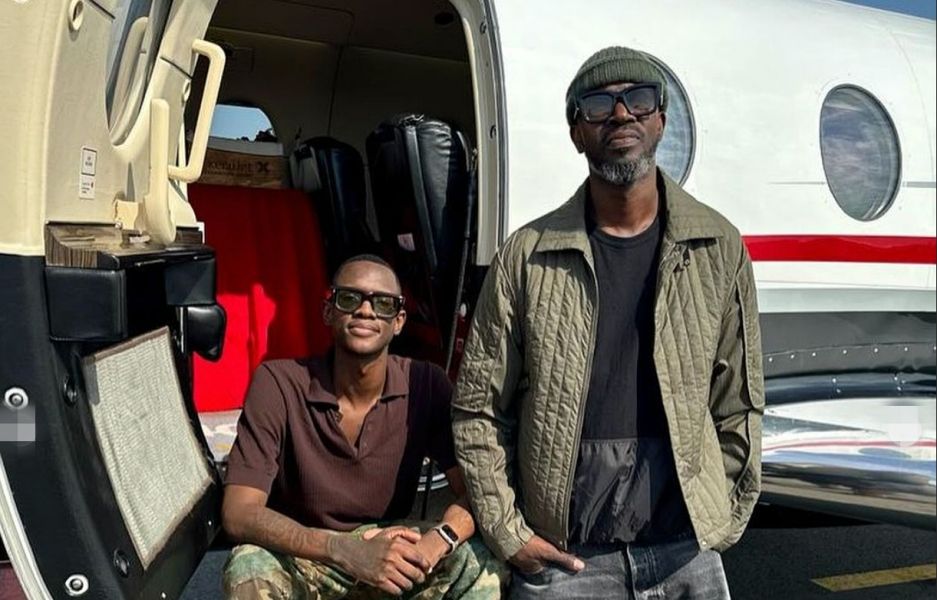 El dj sudafricano Black Coffee y su hijo Sona, también dj.