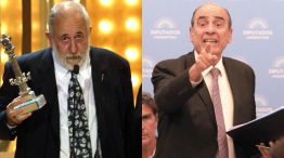 20230113 El cineasta Adolfo Aristarain y el ministro del Interior, Guillermo Francos