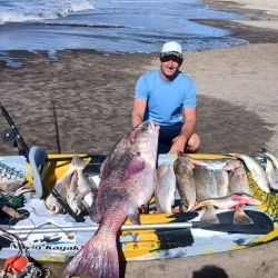Superó los 28 kilos este ejemplar inolvidable para el pescador de Santa Clara del Mar.
