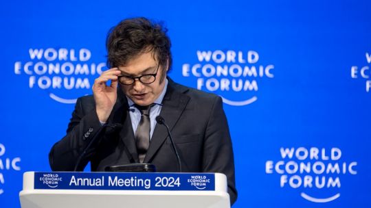 Javier Milei en Davos 20240117