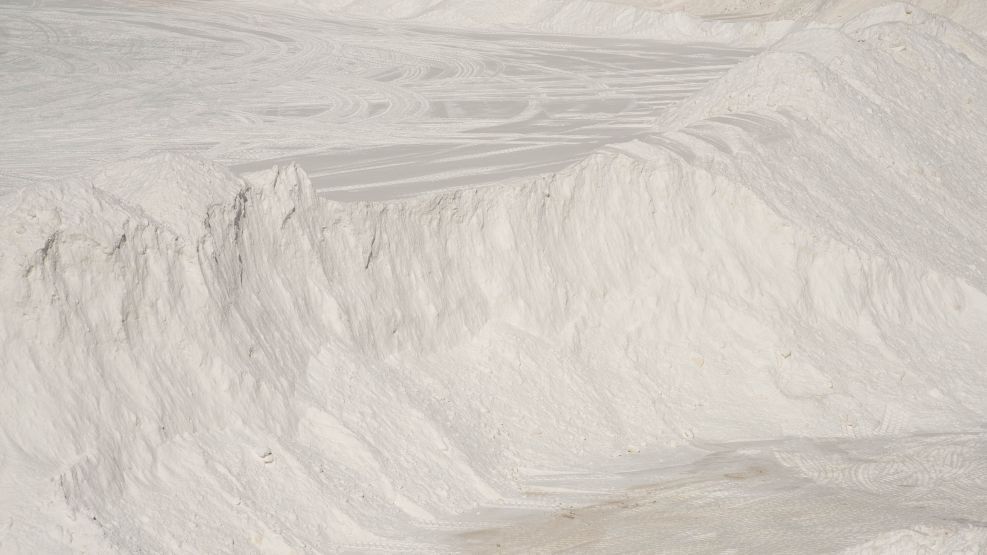 Salt Mounds At A Lithium Mine