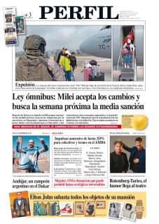 La tapa del Diario PERFIL del sábado 20 de enero de 2024