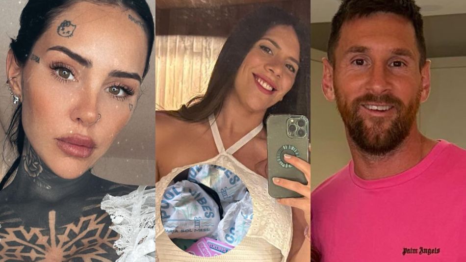 Cande Tinelli, Sol Messi y Lionel Messi