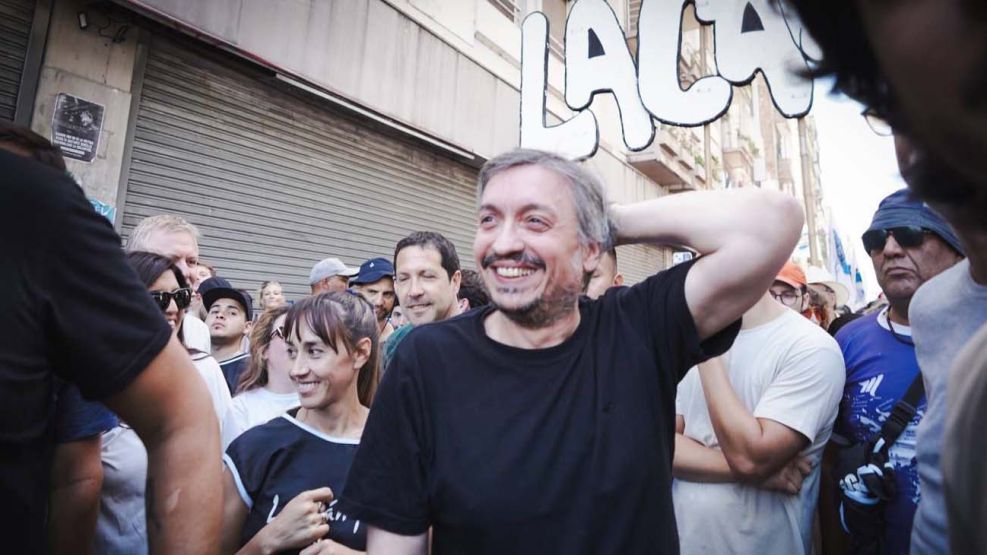 Máximo Kirchner en la movilización de la CGT