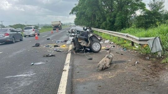 Una argentina de 22 años falleció en un accidente al sur de Brasil: su auto de despistó y se partió en dos