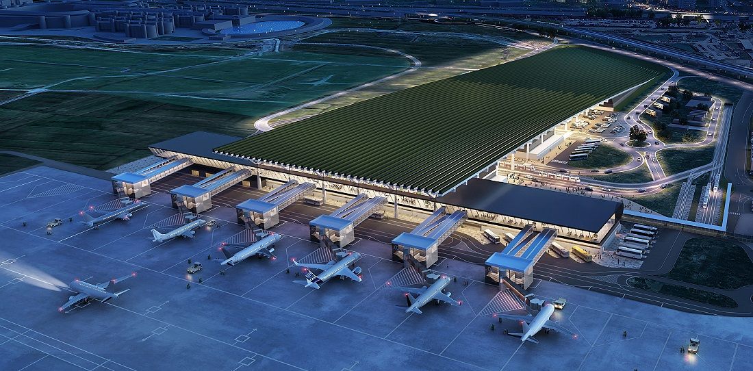 Render de Aeropueto de Florencia (Italia), proyecto de Estudio Viñoly.