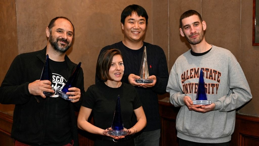  Demián Rugna, Jason Yu, Rodrigue Huart y Celine Rouzet Festival de Cine Fantástico de Gerardmer 2024. 