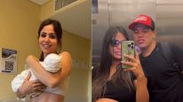 El tierno video de Romina Uhrig conociendo a las gemelas de Daniela Celis y Thiago Medina
