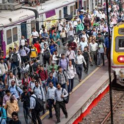 Estación de tren de Churchgate en Mumbai. Foto de Punit PARANJPE / AFP | Foto:AFP