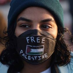 Activistas pro-palestinos celebran una manifestación en Union Station Washington, DC. Foto de ALEX WONG / AFP | Foto:AFP