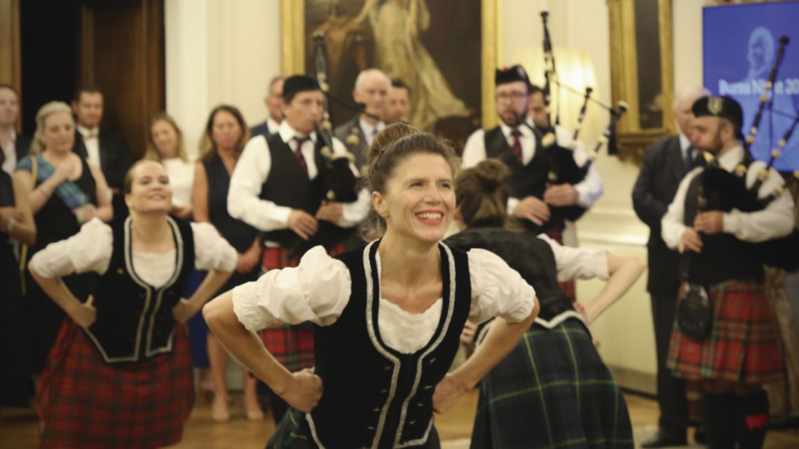 Burns Night celebrations at the British Ambassador's residence in Buenos Aires.