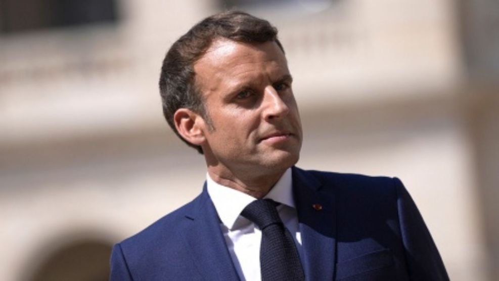 El presidente francés, Emmanuel Macron, se presentó en la reunión.   