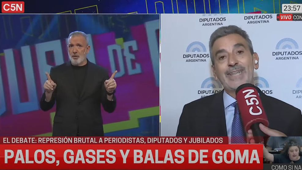 Randazzo y Duggan, en su tenso cruce en C5N.