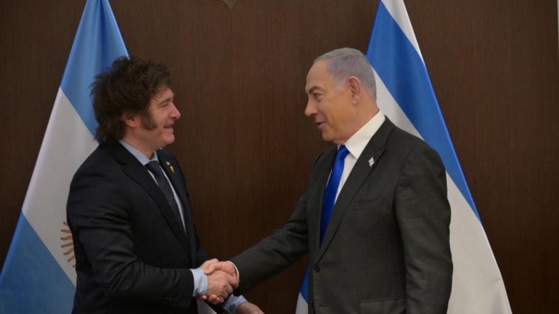 Prime Minister Benjamin Netanyahu meets with President Javier Milei