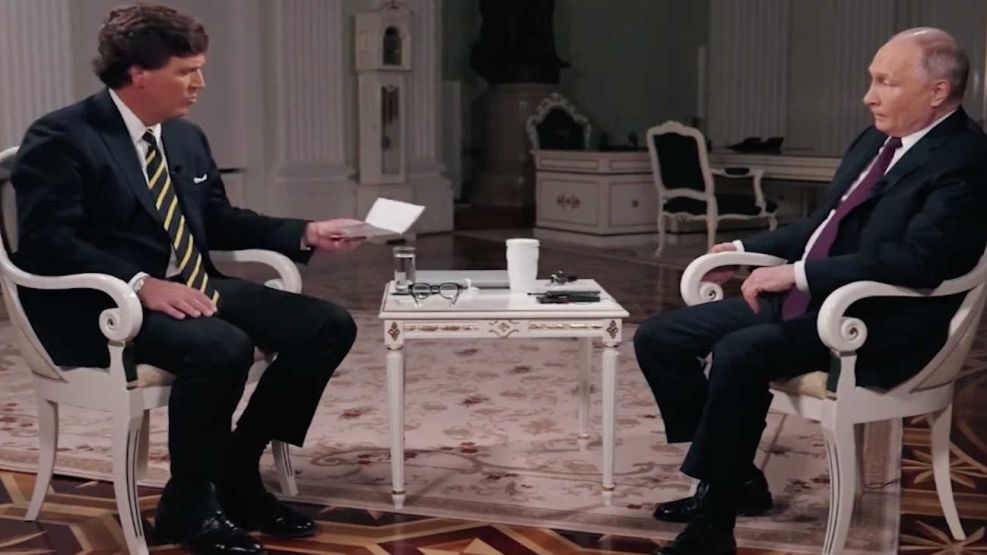 Vladimir Putin con Tucker Carlson 20240208