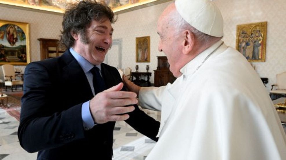 Javier Milei y el papa Francisco