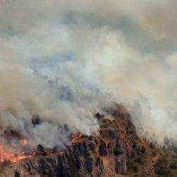 El incendio se desató el jueves 25 de enero en la zona de Bahía Rosales.
