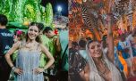 Flecos, plata y brillos: Evangelina Anderson y Cande Ruggeri se lucieron en el carnaval de Brasil