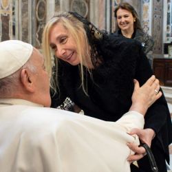Karina Milei con el Papa Francisco | Foto:Cedoc